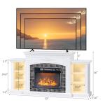 VINGLI Electric Fireplace TV Stand with Mantel