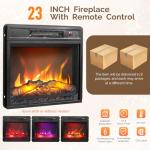 VINGLI Electric Fireplace TV Stand with Mantel