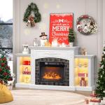 VINGLI Electric Fireplace TV Stand with Mantel