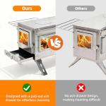 Portable Wood Burning Tent Stove for Outdoor Heat