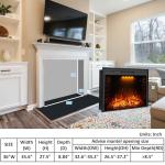 Dreamflame 36" Electric Wall Fireplace with Remote