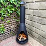 Sunnydaze 56-Inch Black Steel Heavy-Duty Chiminea