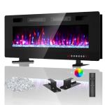 BREEZEHEAT 50" Electric Wall-Mounted Fireplace with Remote
