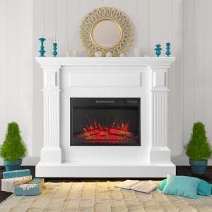43-Inch Freestanding Electric Fireplace with Remote Control
