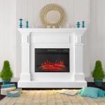 43-Inch Freestanding Electric Fireplace with Remote Control