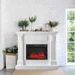 43-Inch Freestanding Electric Fireplace with Remote Control