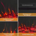 43-Inch Freestanding Electric Fireplace with Remote Control