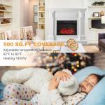 43-Inch Freestanding Electric Fireplace with Remote Control