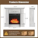 TRONLEE 32" Fireplace Mantel with Electric Fireplace