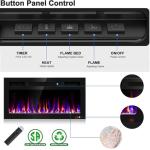 31 Inch Wall-Mounted Electric Fireplace with Remote