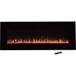 54-Inch Wall-Mounted Electric Fireplace with Remote