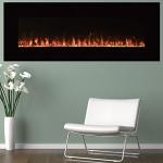 54-Inch Wall-Mounted Electric Fireplace with Remote