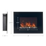 26" Wall Mounted Electric Fireplace with Remote Control