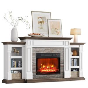 70" Electric Fireplace TV Stand with Storage