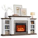 70" Electric Fireplace TV Stand with Storage