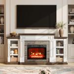 70" Electric Fireplace TV Stand with Storage