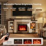 70" Electric Fireplace TV Stand with Storage