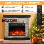 BOSSIN 36" Electric Fireplace & TV Stand Heater