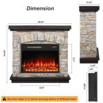 BOSSIN 36" Electric Fireplace & TV Stand Heater