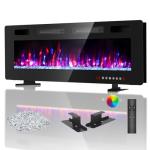 BREEZEHEAT 60" Wall-Mounted Electric Fireplace with Heater