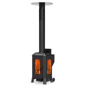 Wood Pellet Outdoor Patio Heater with Glass Window