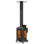 Wood Pellet Outdoor Patio Heater with Glass Window