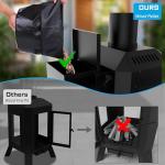 Wood Pellet Outdoor Patio Heater with Glass Window