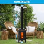 Wood Pellet Outdoor Patio Heater with Glass Window