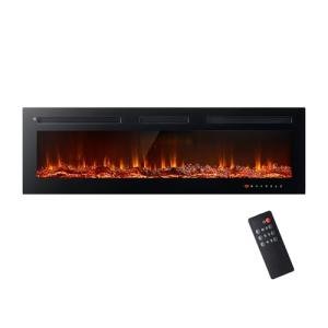 50" Wall Mounted Electric Fireplace with Remote Control