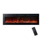 50" Wall Mounted Electric Fireplace with Remote Control