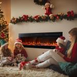 50" Wall Mounted Electric Fireplace with Remote Control