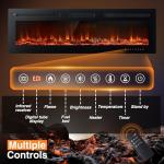 50" Wall Mounted Electric Fireplace with Remote Control