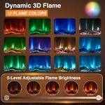 50" Wall Mounted Electric Fireplace with Remote Control