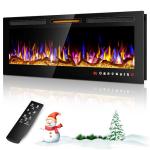 ALPACA 50" Slim Electric Wall Fireplace with Remote