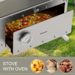 Portable Wood Burning Stove with Oven for Camping