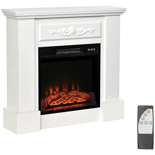 32" Electric Fireplace with Mantel and Remote Control