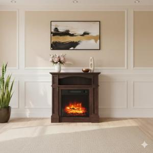 TRONLEE 32" Mantel with 18" Electric Fireplace