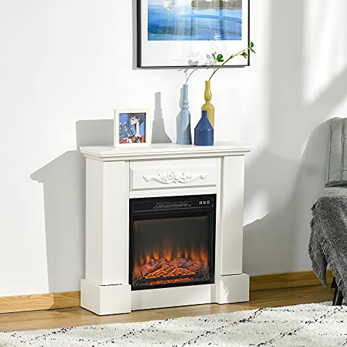 32" Electric Fireplace with Mantel and Remote Control