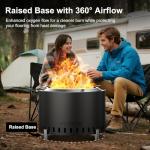 Florise 24” Square Outdoor Wood Burning Fire Pit