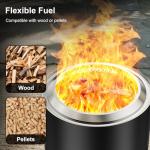 Florise 24” Square Outdoor Wood Burning Fire Pit