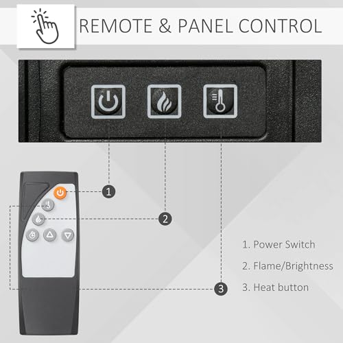 32" Electric Fireplace with Mantel and Remote Control