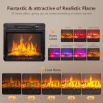 ROVSUN 32" Electric Fireplace with Mantel & Remote