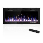 42" Recessed Wall-Mounted Electric Fireplace Heater