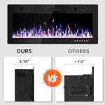 42" Recessed Wall-Mounted Electric Fireplace Heater