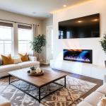 42" Recessed Wall-Mounted Electric Fireplace Heater