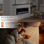 42" Recessed Wall-Mounted Electric Fireplace Heater