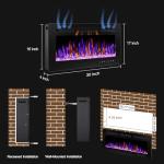 30" Electric Wall-Mounted Fireplace with Remote