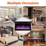 30" Electric Wall-Mounted Fireplace with Remote