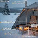 DANCHEL Portable Outdoor Wood Stove with Glass