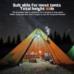 Portable Wood Burning Tent Stove with Chimney Pipes